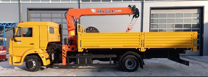 Автомобиль бортовой c КМУ Hangil HGC 515 КАМАЗ 4308